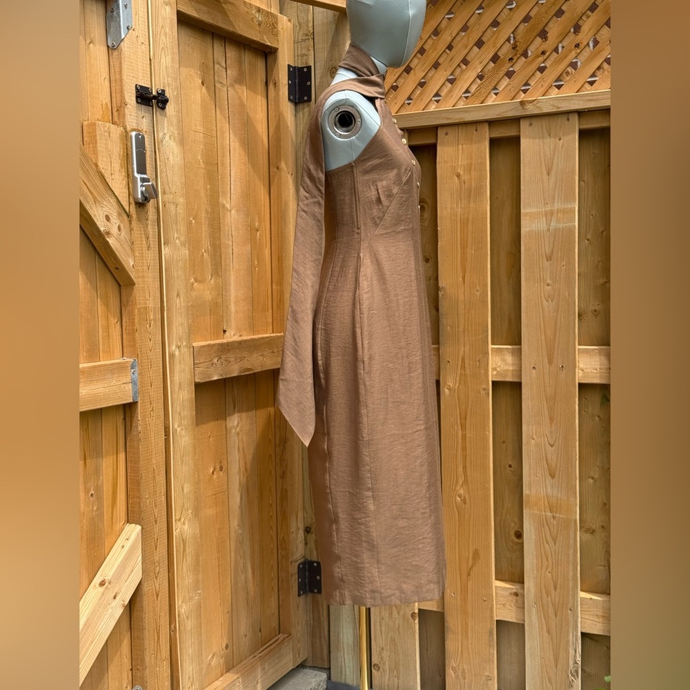 🆕 CULT GAIA 🧿 NWOT Romia Button-Detail Dress, Affogato Brown - Sz XS - Picture 7 of 15